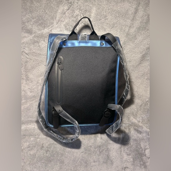 RAINS Rolltop Rucksack Mini in Shore Blue - Picture 8 of 11